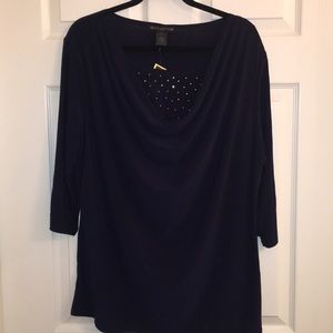 SOLD - Navy blue blouse
